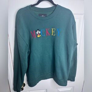 Hollister Green Mickey Sweatshirt